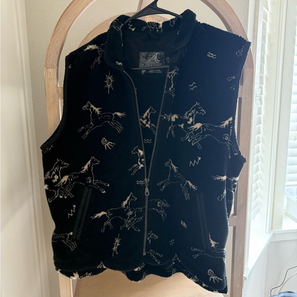 *MATCHING SET* Black Horse Pattern Jacket + Vest - Picture 7 of 9